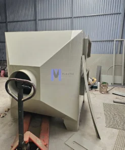 Tháp hấp phụ than hoạt tính bằng nhựa PP bền đẹp giá rẻ đang trong quá trình hoàn thiện gia công
