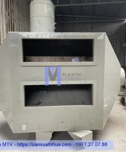Tháp hấp phụ than hoạt tính bằng nhựa PP bền đẹp giá rẻ đang trong quá trình hoàn thiện