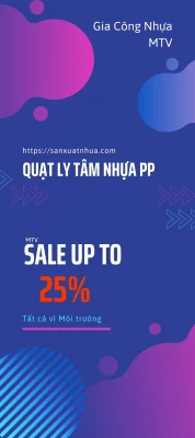 Banner Sale up quạt ly tâm nhựa PP