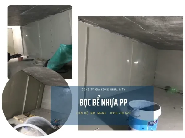 Bọc bể Bê tông bằng nhựa PP bền đẹp chất lượng