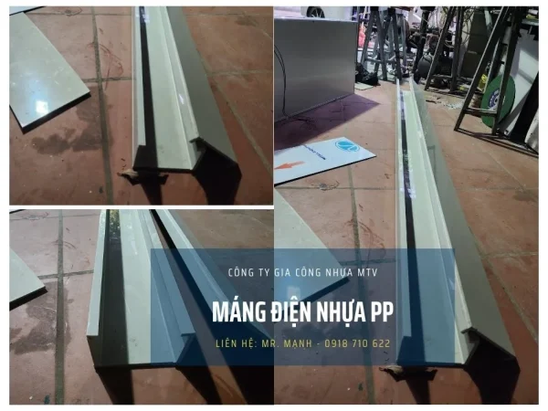 Hình ảnh máng điện nhựa PP kích thước 100x100mm