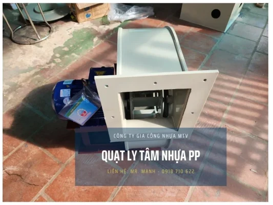 Quạt ly tâm bằng nhựa PP công suất 3,7kw chống ăn mòn