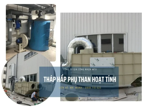 Tháp hấp phụ than hoạt tính tổ ong công suất 5000-10000m3/h