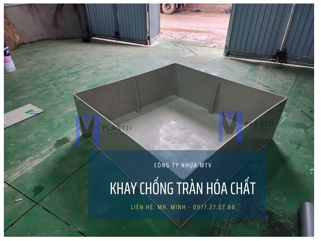 Khay chống tràn hóa chất bằng nhựa PP chất lượng cao của MTV