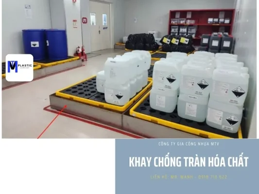 Khay nhựa PP chống tràn hóa chất