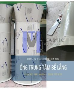 Ống trung tâm trong bể lắng hệ thống xử lý nước thải