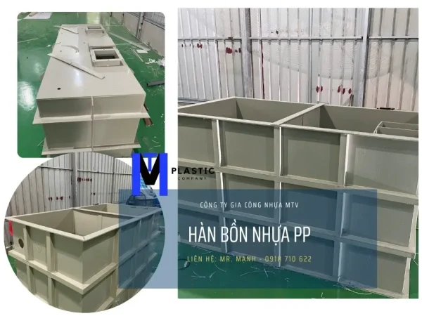 Hàn bồn nhựa PP của Công ty Gia Công Nhựa MTV