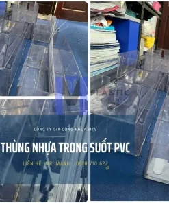 Thùng nhựa trong suốt bằng PVC của MTV