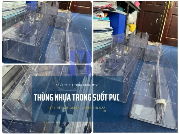 Thùng nhựa trong suốt bằng PVC của MTV