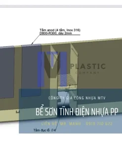 Bể nhúng sơn tĩnh điện bằng nhựa PP chất lượng cao giá thành rẻ, mẫu mã đẹp
