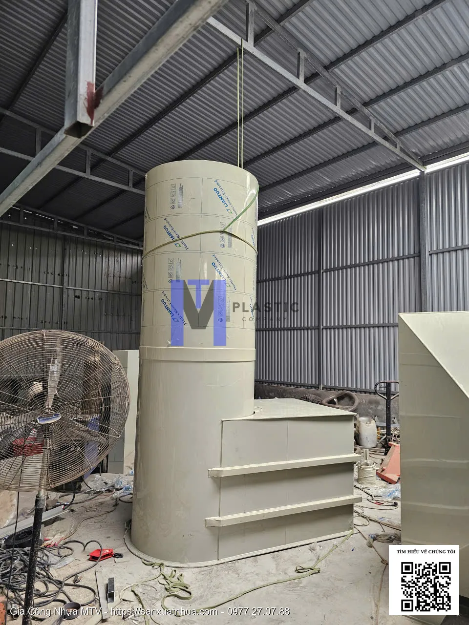 Tháp xử lý khí thải bằng nhựa PP