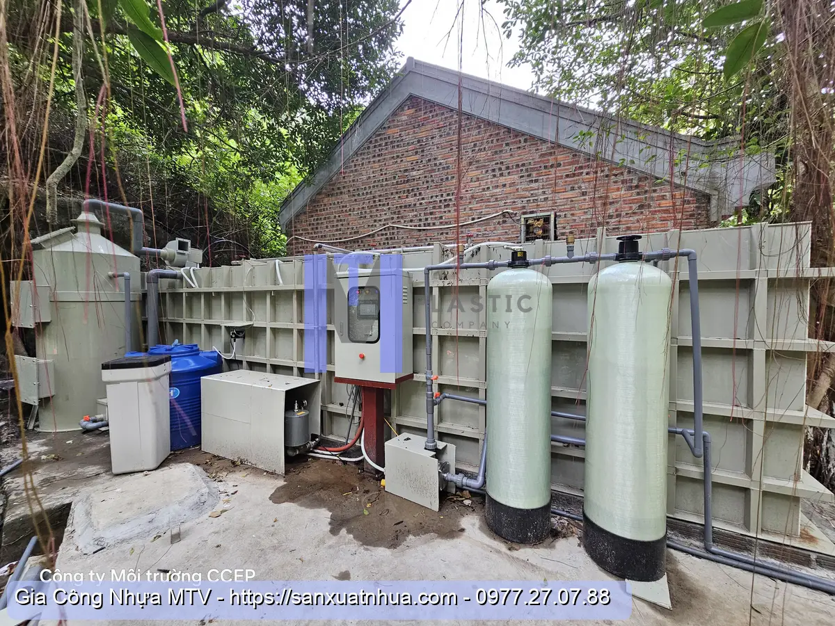 Bồn nhựa PP được áp dụng trong chế tạo vỏ module xử lý nước thải và tháp xử lý khí thải