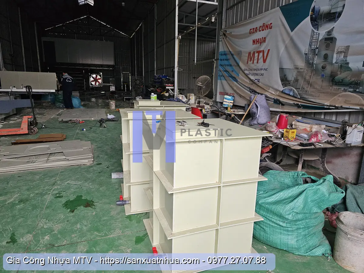 Bể nhựa PP được chọn làm vật liệu chế tạo bồn xi mạ